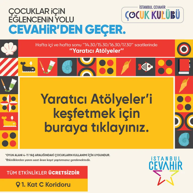 Çocuklar için Eğlence Cevahir’den Geçer!