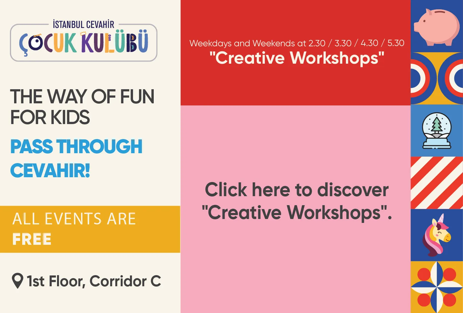 The Way Of Fun for Kids Pass Through Cevahir!