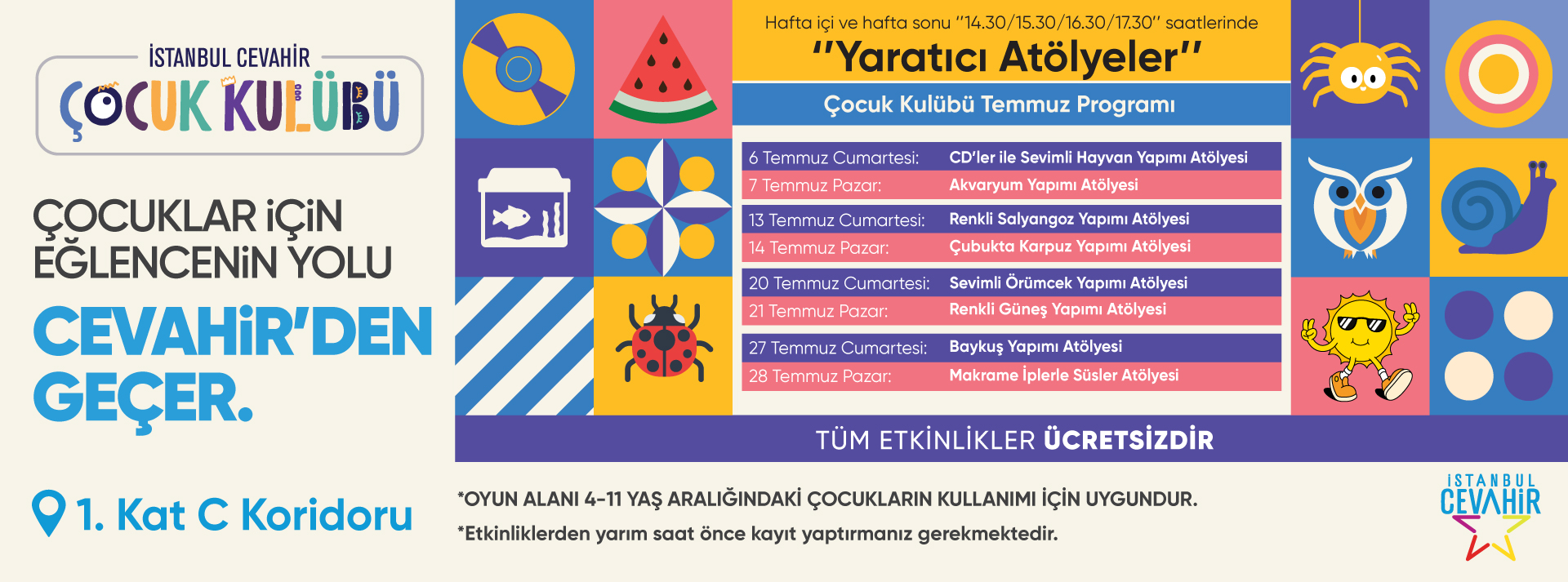 Çocuklar için Eğlence Cevahir’den Geçer!
