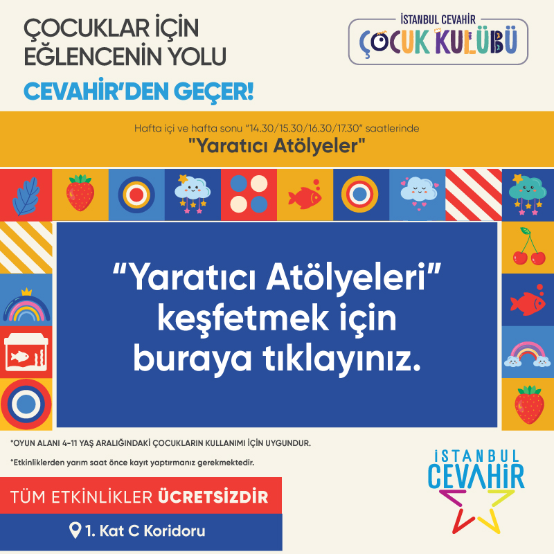 Çocuklar için Eğlence Cevahir’den Geçer!