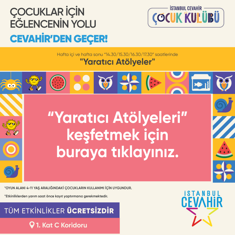 Çocuklar için Eğlence Cevahir’den Geçer!