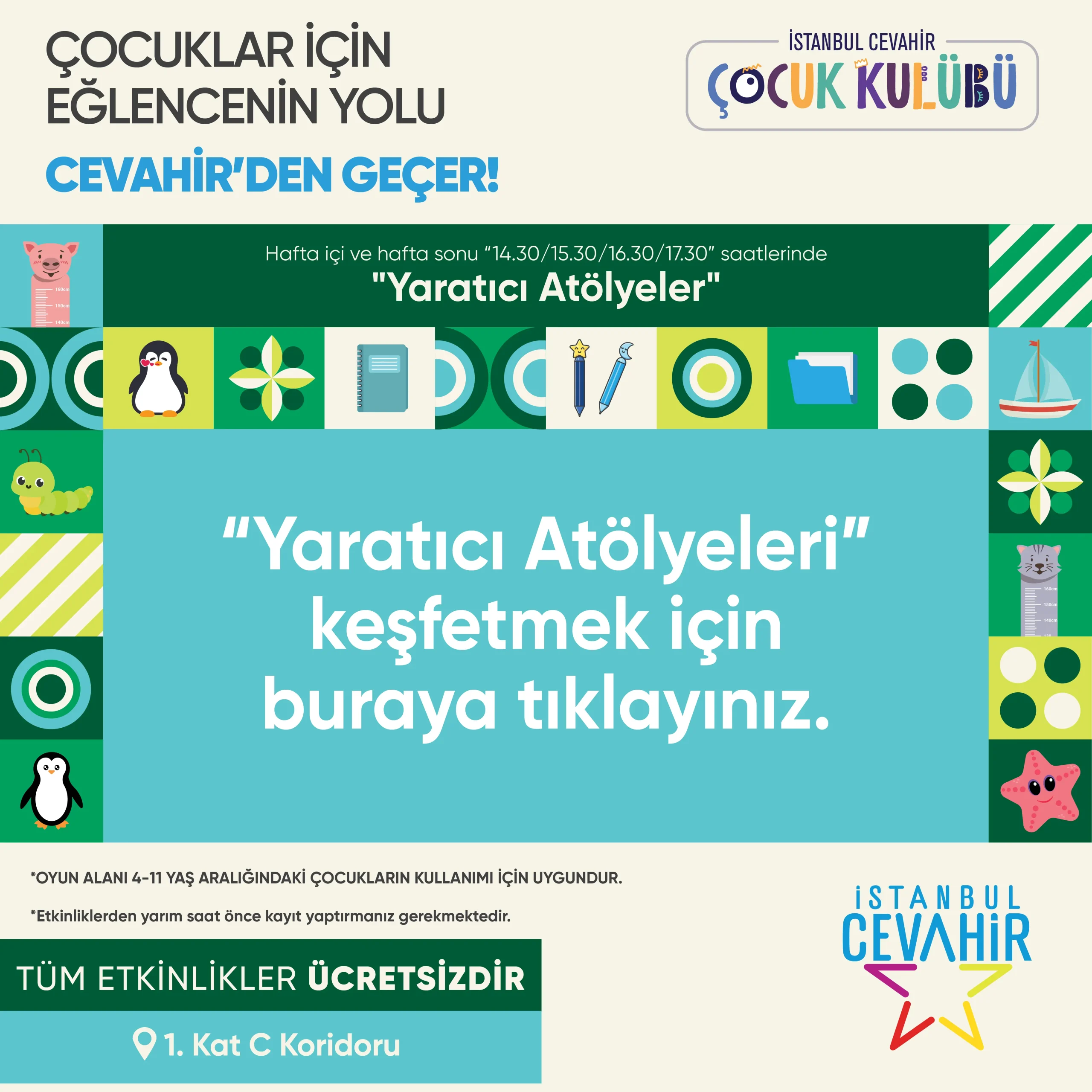 Çocuklar için Eğlence Cevahir’den Geçer!